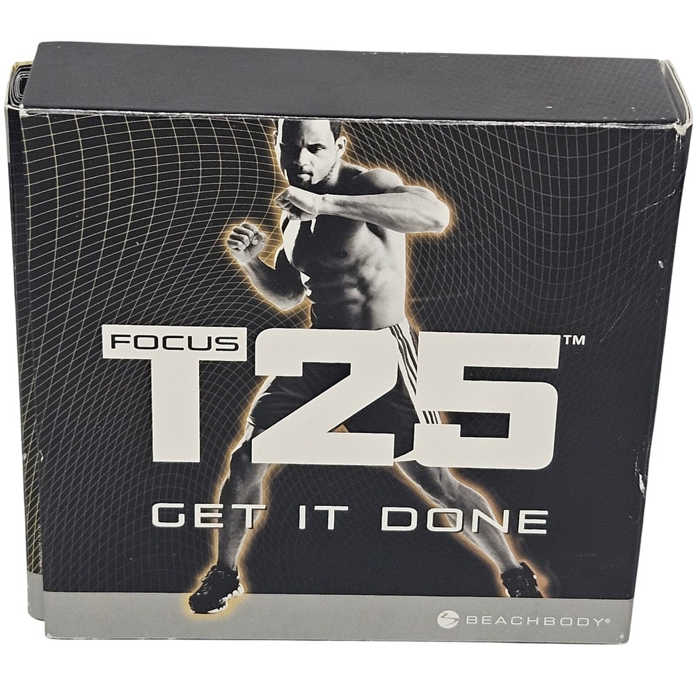 Beachbody Focus T25 Workout Program Alpha Beta Guides Shaun T Black 2013 *
